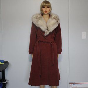 #482 Wool/fox fur coat